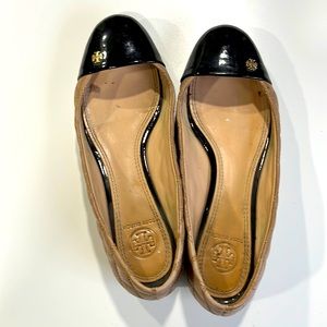 Tory Burch Claremont Quilted Cap Toe Flats